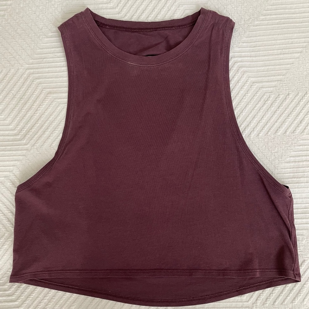 Lululemon Cropped Tank Top - Maroon
